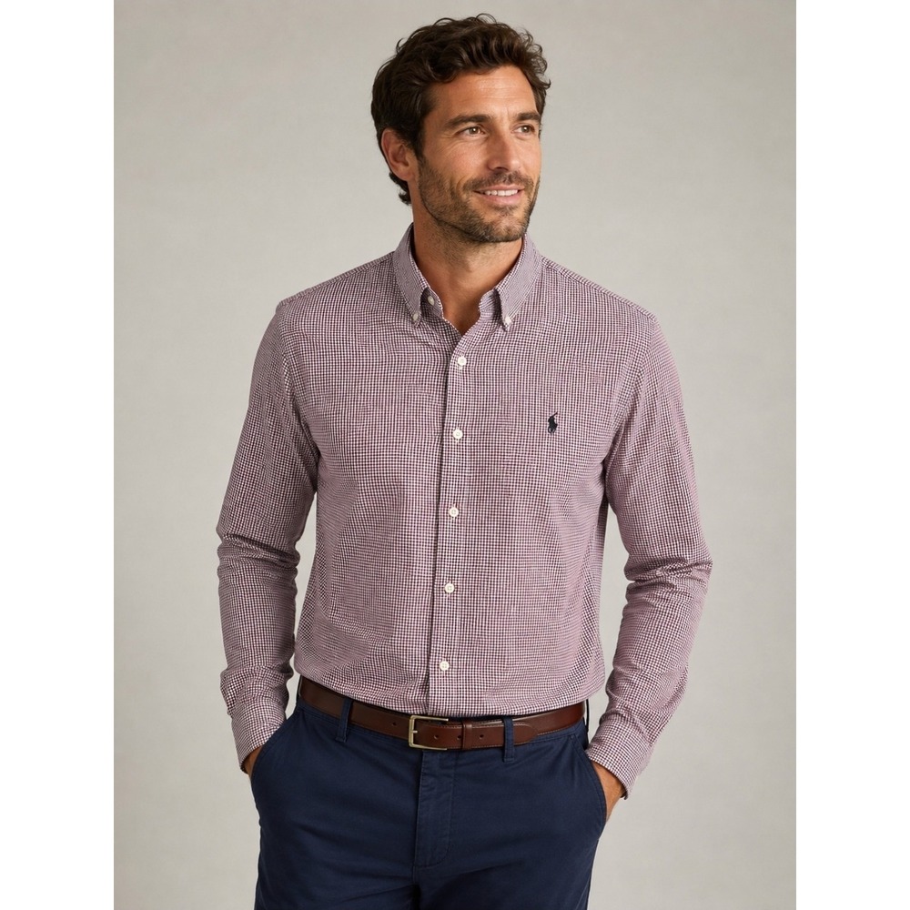 Ralph Lauren Men's Classic Fit Cotton Button-Down Long Sleeve Shirt Large